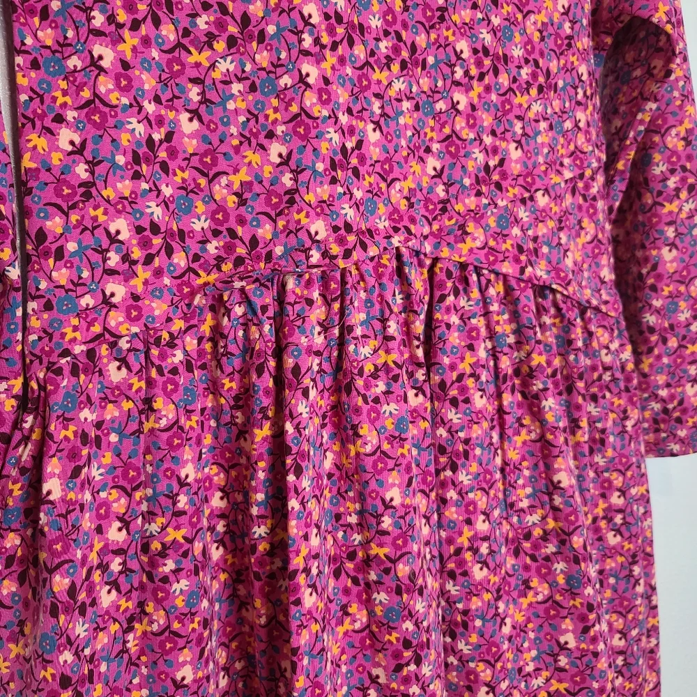 Tea Collection Kids Floral Hi-Low Cotton Pink Dress Size 12